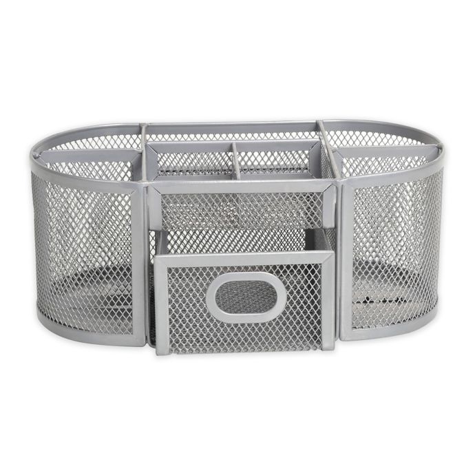 Org Oval Wire Mesh Desk Organizer In Silver Bed Bath Beyond