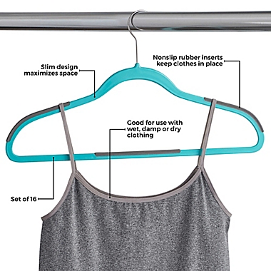ORG&trade; Slim Grips&trade; Hangers (Set of 16). View a larger version of this product image.