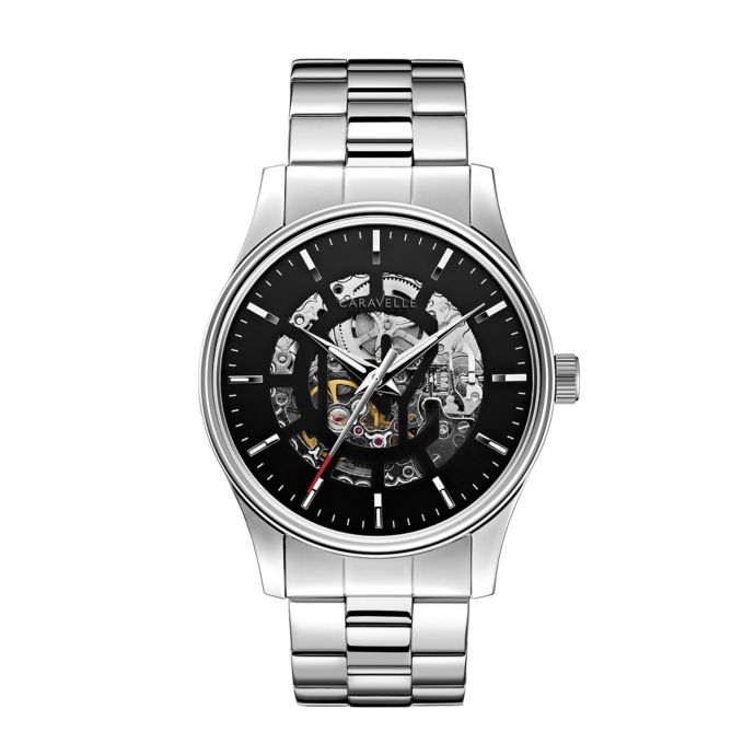 Caravelle New York Men's 42mm Automatic Watch in Stainless Steel with ...