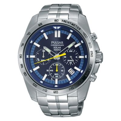 pulsar men's solar powered watch
