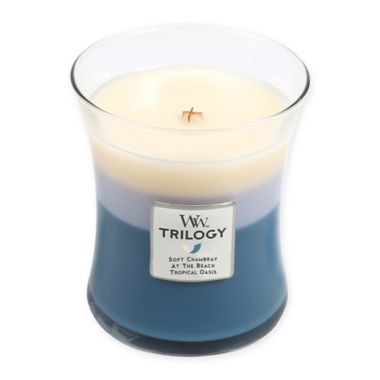 Woodwick&reg; Trilogy Beachfront Cottage Medium Jar Candle. View a larger version of this product image.