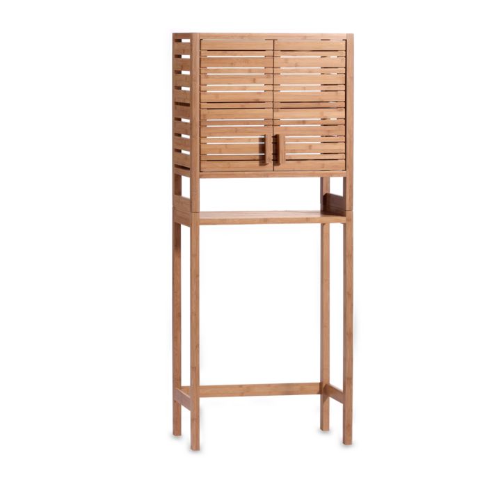 Bamboo Over The Toilet Space Saver With Two Doors Bed Bath Beyond