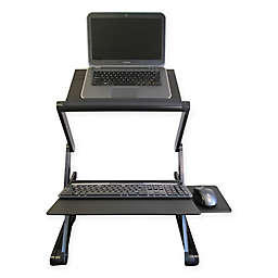 WorkEZ Standing Desk Conversion Kit with Tilt Keyboard in Black