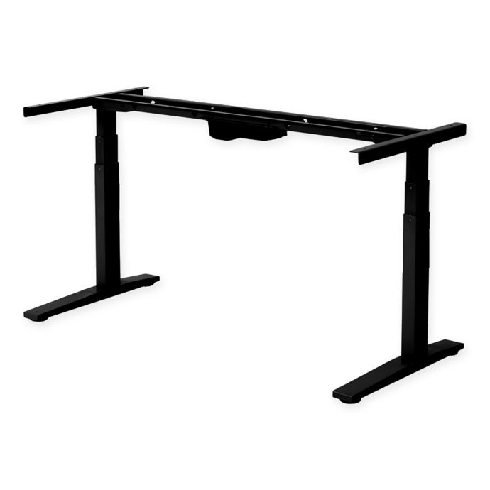 Rise Up Electric Adjustable Height Standing Desk In Black Bed