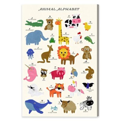 animal alphabet wall art