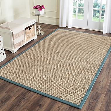 Safavieh Natural Fiber Johanna 2-Foot x 3-Foot Accent Rug in Natural/Blue. View a larger version of this product image.