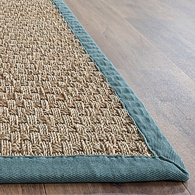 Safavieh Natural Fiber Johanna 2-Foot x 3-Foot Accent Rug in Natural/Blue. View a larger version of this product image.