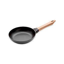 Staub 8-Inch Fry Pan in Matte Black with Beechwood Handle