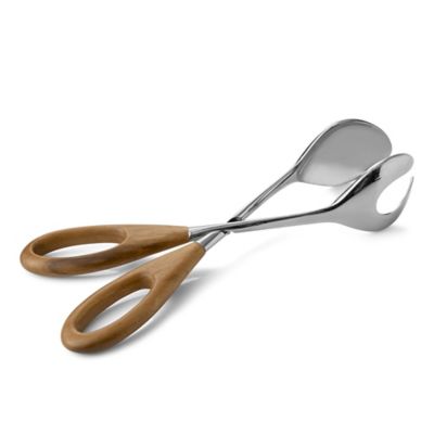 Nambe Curvo Acacia Salad Scissors