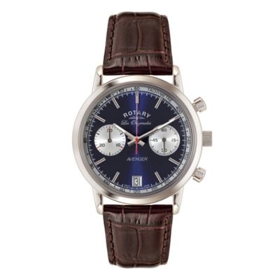 rotary men's sports stainless steel chronograph watch
