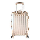 Alternate image 1 for Kensie Metallic 20-Inch Hardside Spinner Carry On Luggage in Pale Gold