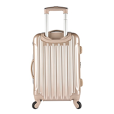 Kensie Metallic 20-Inch Hardside Spinner Carry On Luggage in Pale Gold. View a larger version of this product image.