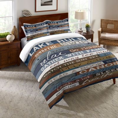 Laural Home&reg; Lake Rules Bedding Collection