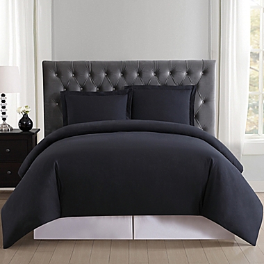 Truly Soft Everyday 3-Piece Full/Queen Duvet Cover Set in Black. View a larger version of this product image.