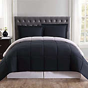 Truly Soft Everyday 3-Piece Reversible King Comforter Set in Black/Grey