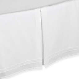 Laura Ashley® Solid Tailored King Bed Skirt in White