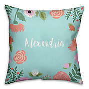 Designs Direct Little Lady Collection Floral and Polka Dot Children&#39;s Pillow in Blue/Pink