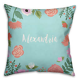 Designs Direct Little Lady Collection Floral and Polka Dot Children's Pillow in Blue/Pink