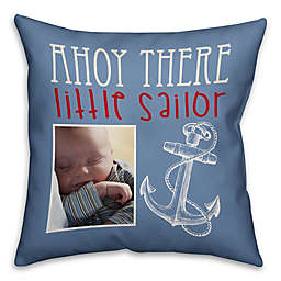 Designs Direct First Mate Collection "Ahoy There Little Sailor" Children's Pillow in Blue