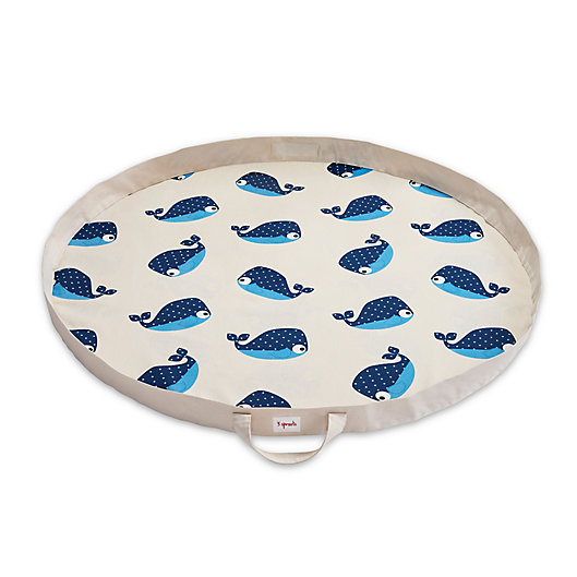 Alternate image 1 for 3 Sprouts Whale Play Mat Bag