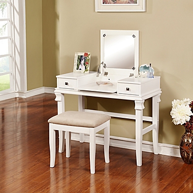 Angela 2-Piece Vanity Set in White. View a larger version of this product image.