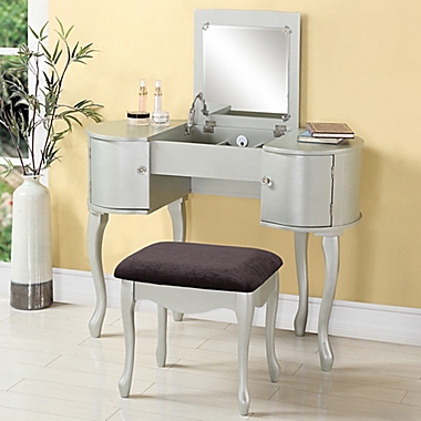 Paloma 2-Piece Vanity Set in Silver. View a larger version of this product image.