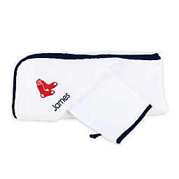 Designs by Chad and Jake MLB Boston Red Sox Personalized Hooded Towel Set