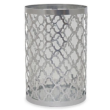 10.5-Inch Quatrefoil Candle Holder in Silver. View a larger version of this product image.
