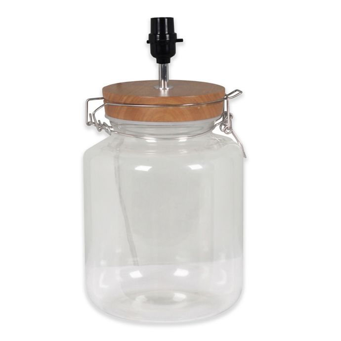 Adesso Fillable Mason Jar Table Lamp Base With Cfl Bulb In Clear