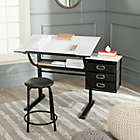 Alternate image 0 for Safavieh Harvard Adjustable Angle Desk and Stool Set in Black