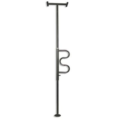 Stander Security Pole and Curve Grab Bar in Black