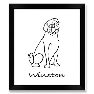 Pug 15-Inch x 17-Inch Framed Wall Art. View a larger version of this product image.