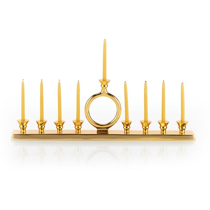 Lunares O Menorah in Gold Plate Bed Bath & Beyond