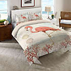 Alternate image 0 for Laural Home&reg; Coastal Flamingo Queen Comforter in Pink/Beige