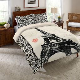 eiffel tower bedding twin size