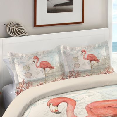 flamingo pillow shams