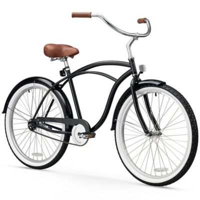 black cruiser bicycle