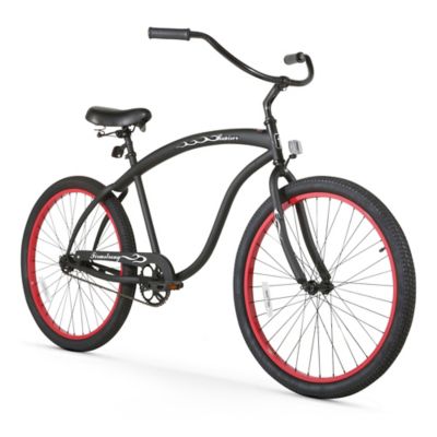 black and red beach cruiser