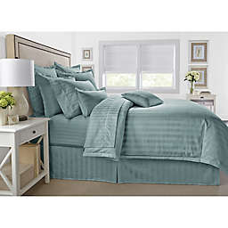 Wamsutta® 500-Thread-Count PimaCott® Damask Stripe 3-Piece Full/Queen Comforter Set in Aqua