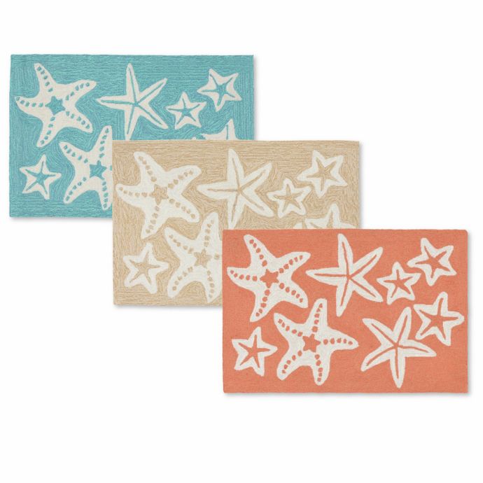 Liora Manne Capri Starfish 20 Inch X 30 Inch Indoor Outdoor Door Mat