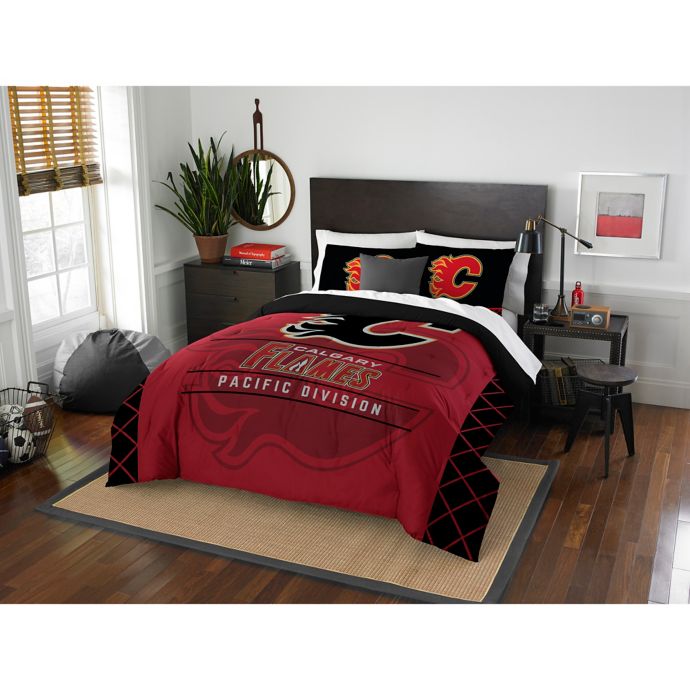 Nhl Calgary Flames Draft Comforter Set Bed Bath And Beyond Canada