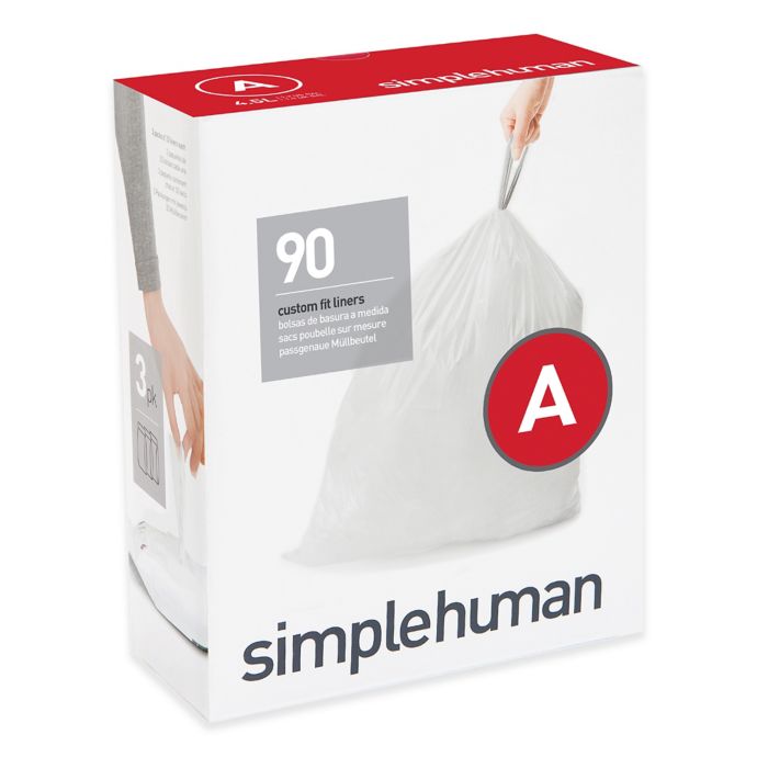 simplehuman® Code A 90Pack 4.5Liter CustomFit Liners Bed Bath & Beyond