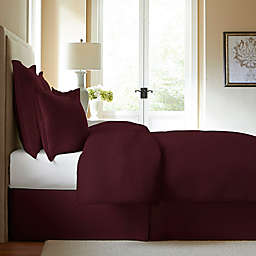 300-Thread-Count Cotton Full Bed Skirt in Burgundy