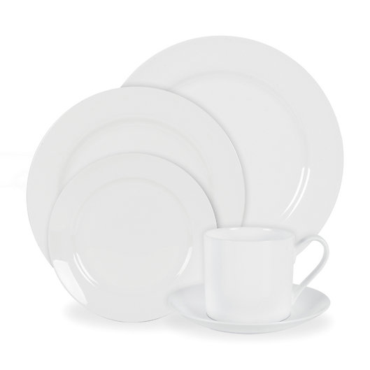 Alternate image 1 for Nevaeh White® by Fitz and Floyd® Grand Rim 5-Piece Place Setting