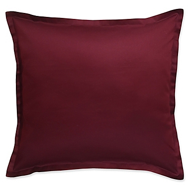 300-Thread-Count Cotton European Pillow Sham in Burgundy. View a larger version of this product image.