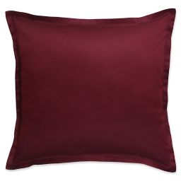 300-Thread-Count Cotton European Pillow Sham in Burgundy