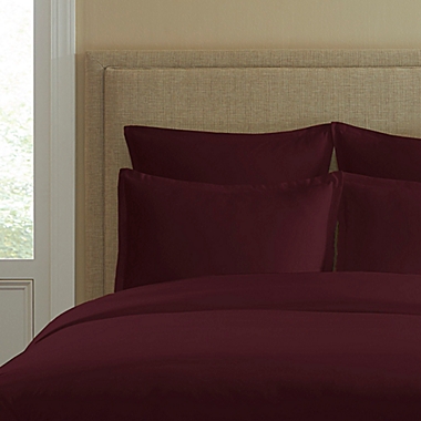 300-Thread-Count Cotton European Pillow Sham in Burgundy. View a larger version of this product image.