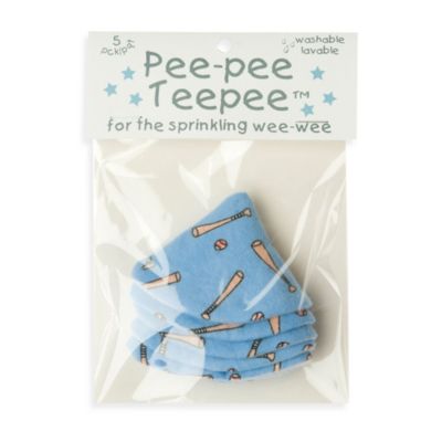 beba bean 5-Pack Pee-Pee Teepee&trade; in Baseball