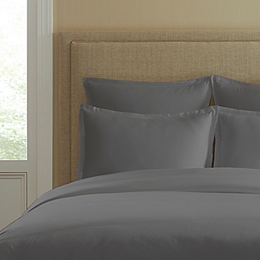 300-Thread-Count Cotton European Pillow Sham in Silver. View a larger version of this product image.