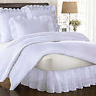 Alternate image 0 for Smootheweave&trade; Ruffled Eyelet 18-Inch Twin Bed Skirt in White